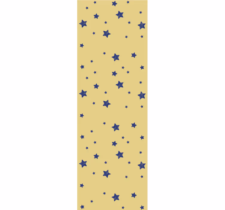 Modern blind blue stars on yellow background - TenStickers