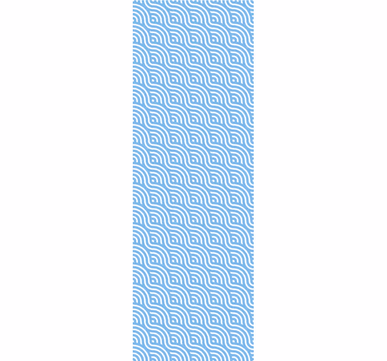 Modern blind small blue waves - TenStickers