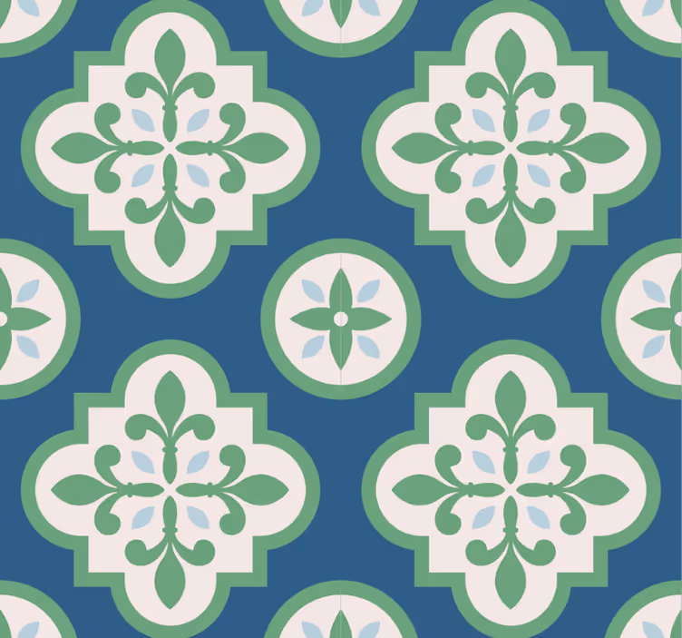 Modern blind green clover portuguese tile - TenStickers