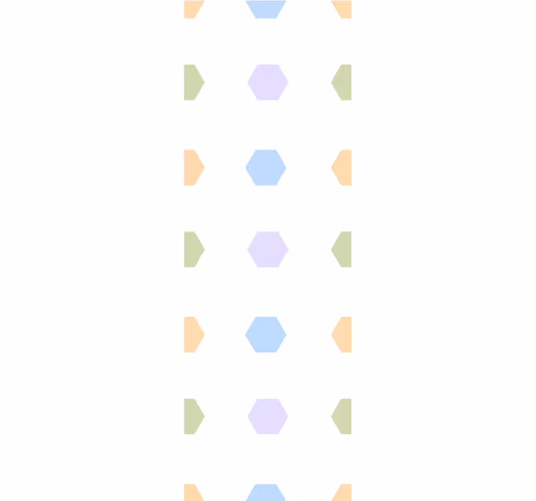 Modern blind multicolor hexagons on light background - TenStickers