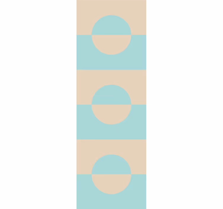 Modern blind light blue and beige dotted squares - TenStickers