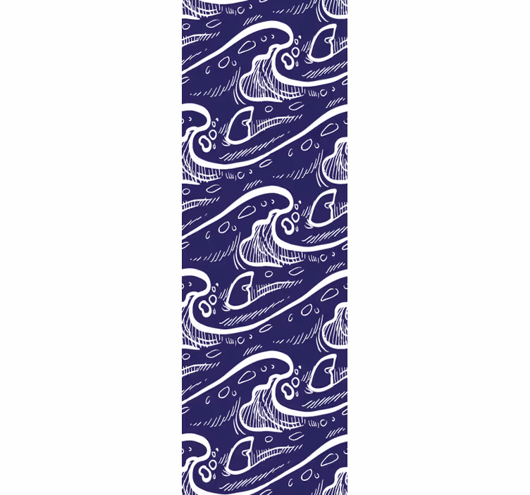 Modern blind with blue wave pattern background - TenStickers