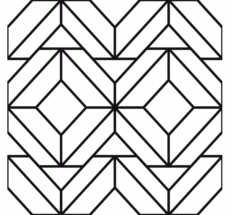 Modern blind black and white geometric design - TenStickers
