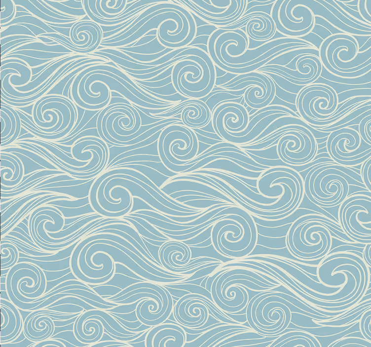 Bathroom blind ocean waves design - TenStickers