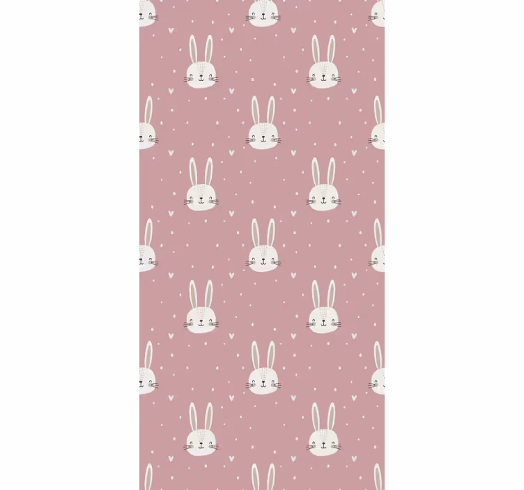 Blind pink baby bunny faces - TenStickers