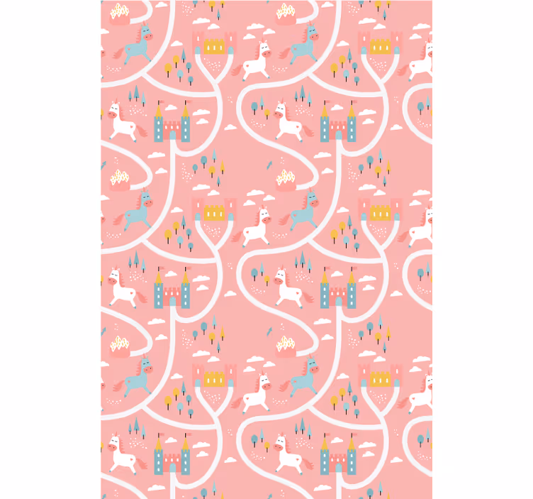 Blind pink castles and unicorns - TenStickers