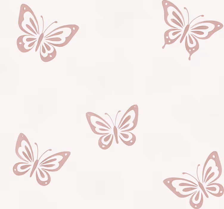 Blind pink playful flutter butterfly - TenStickers