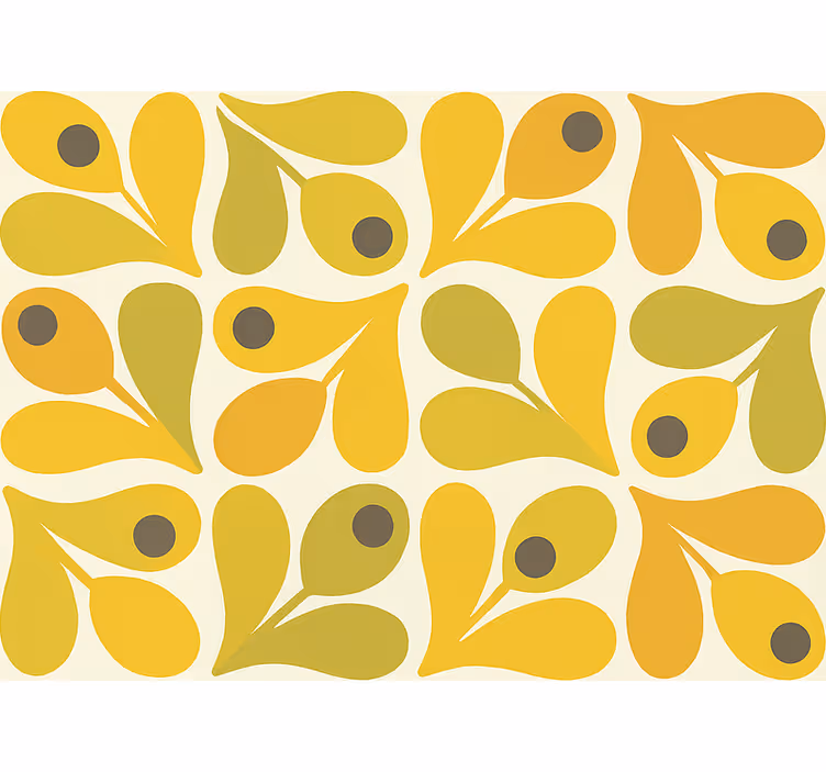 Blind yellow retro yellow patterns - TenStickers