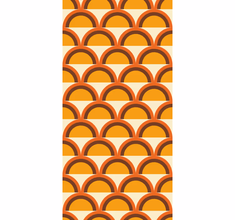 Blind yellow 1970s sunset retro arches - TenStickers