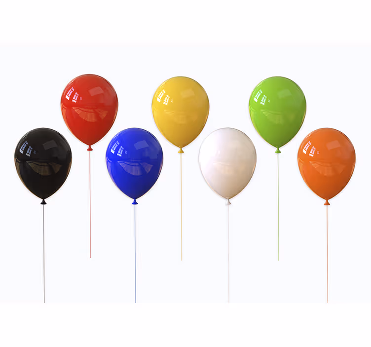 White window blind 3d realistic colored balloon - TenStickers