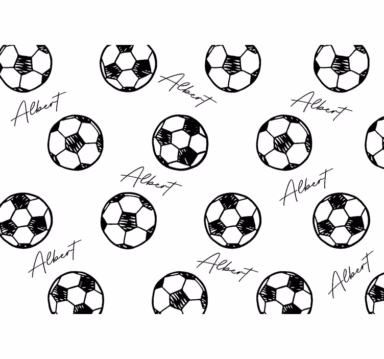 White window blind football with name - TenStickers