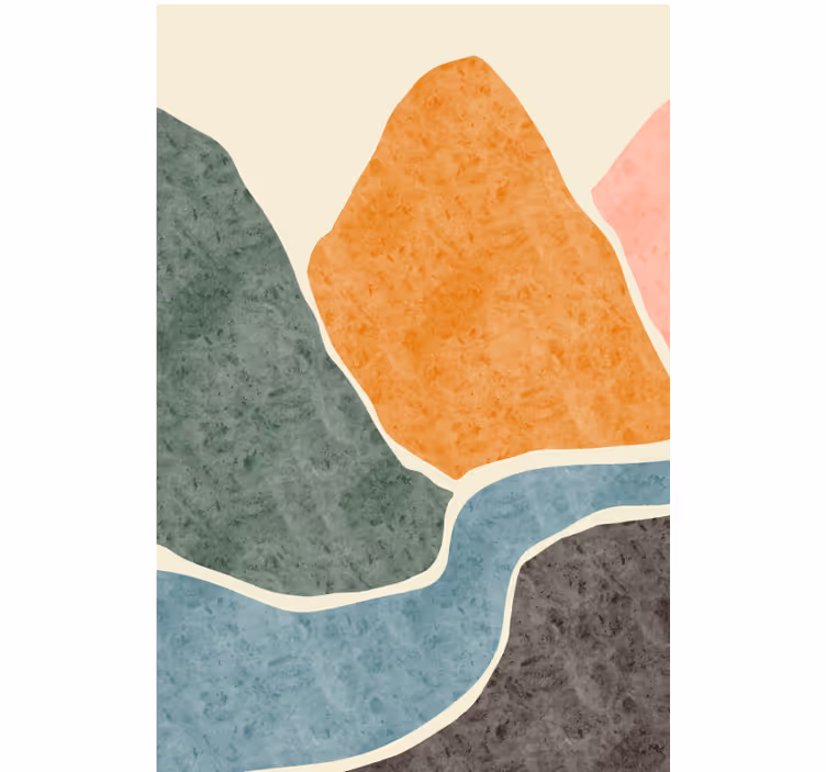 Living room blind abstract modern painting - TenStickers