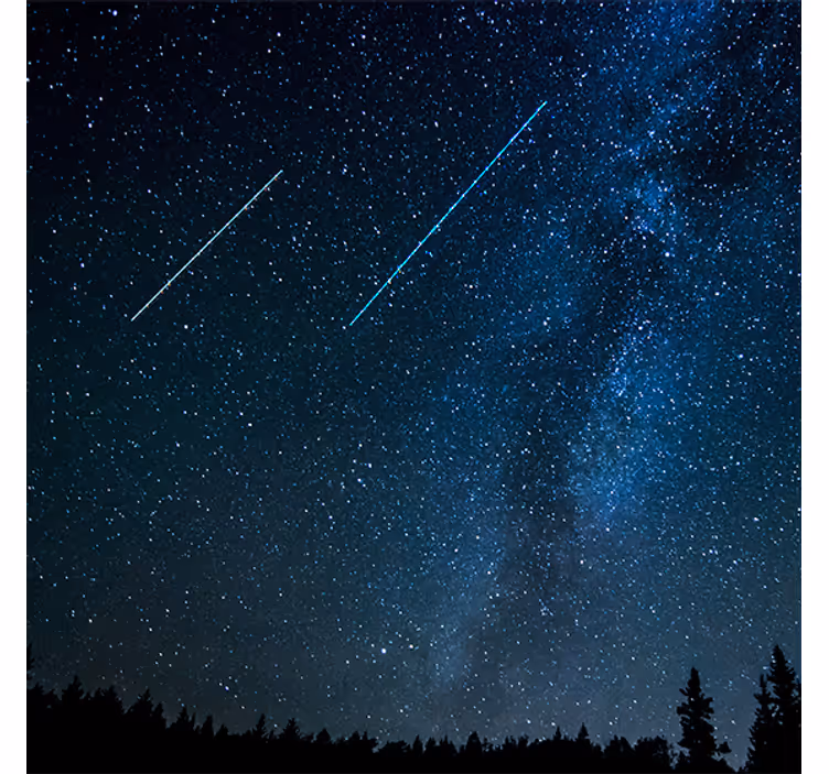 Living room blind with beautiful shooting star design - TenStickers