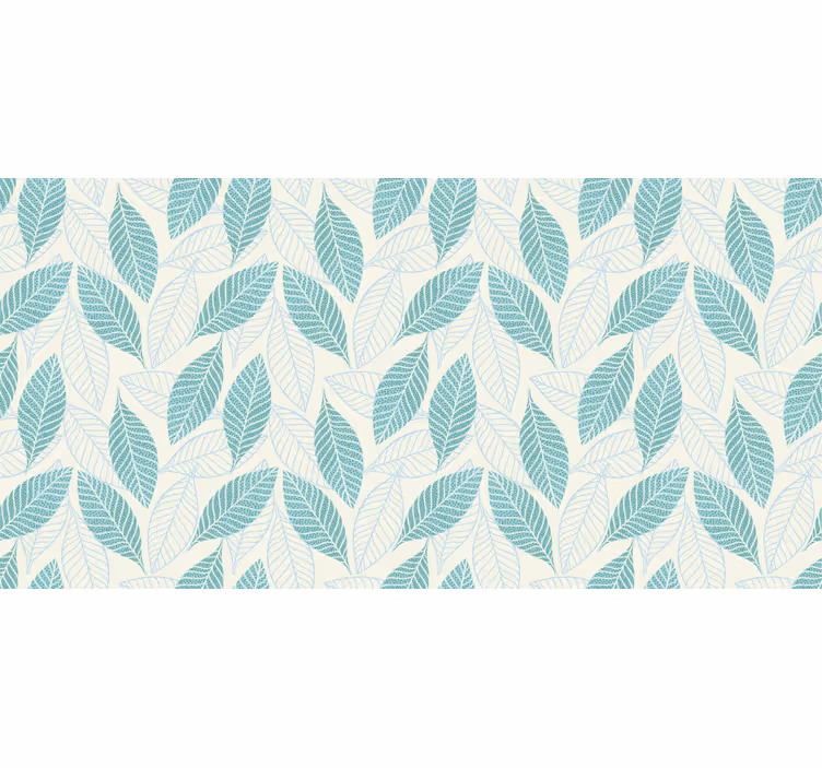 Living room blind with artistic abstract leaves pattern - TenStickers