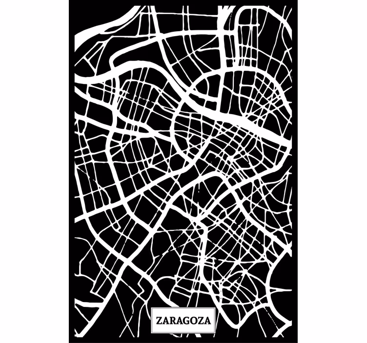 Living room blind zaragoza topographic map - TenStickers