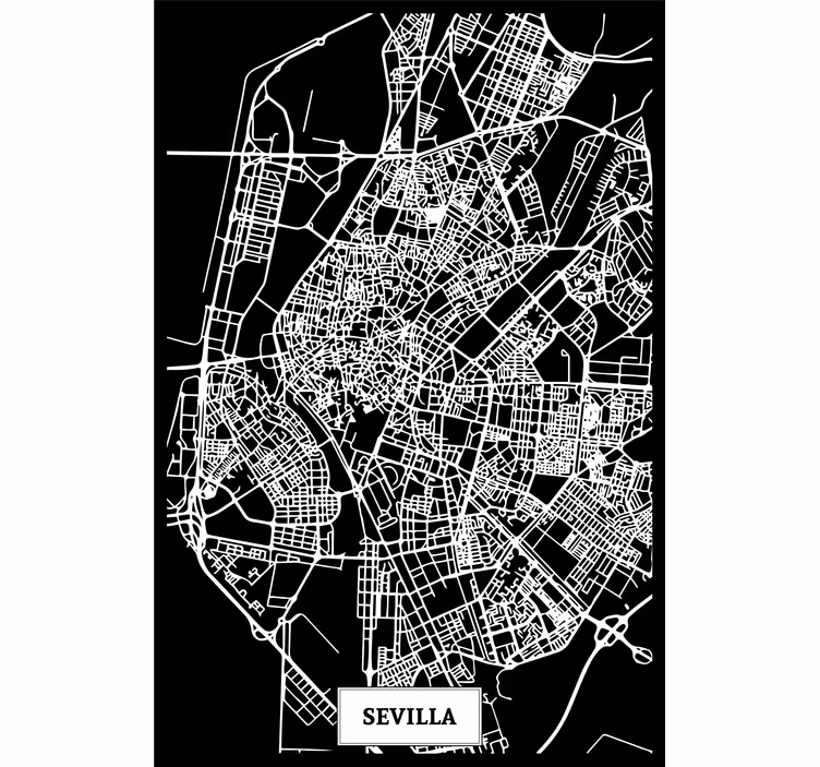 Living room blind sevilla topographic map - TenStickers