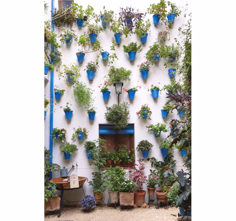 Living room blind andalusian patio style - TenStickers