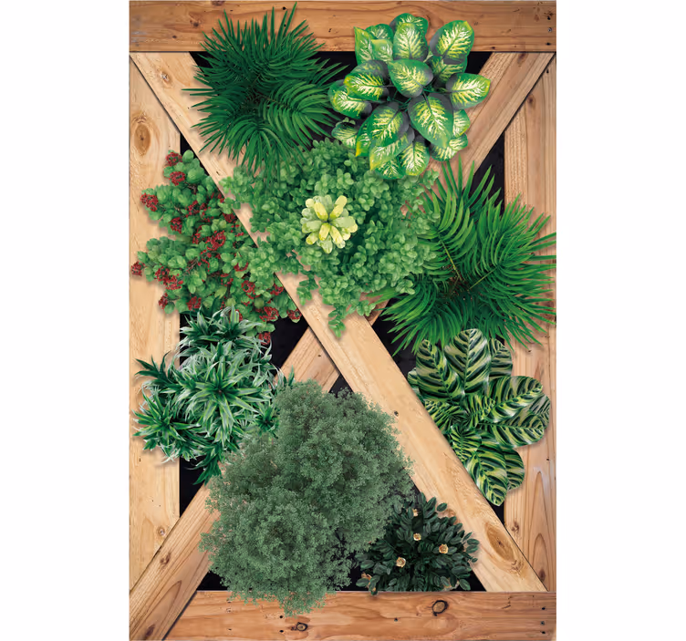 Living room blind rustic garden style - TenStickers