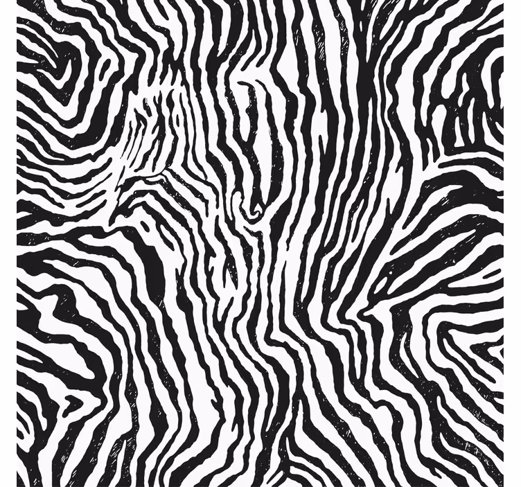 Living room blind with zebra pattern - TenStickers