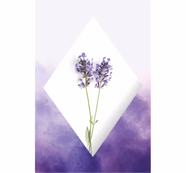 Living room blind lavender watercolor collage - TenStickers