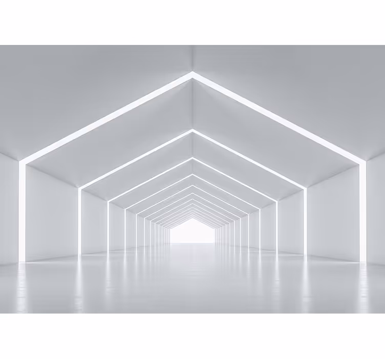 White window blind with 3d effect design - TenStickers