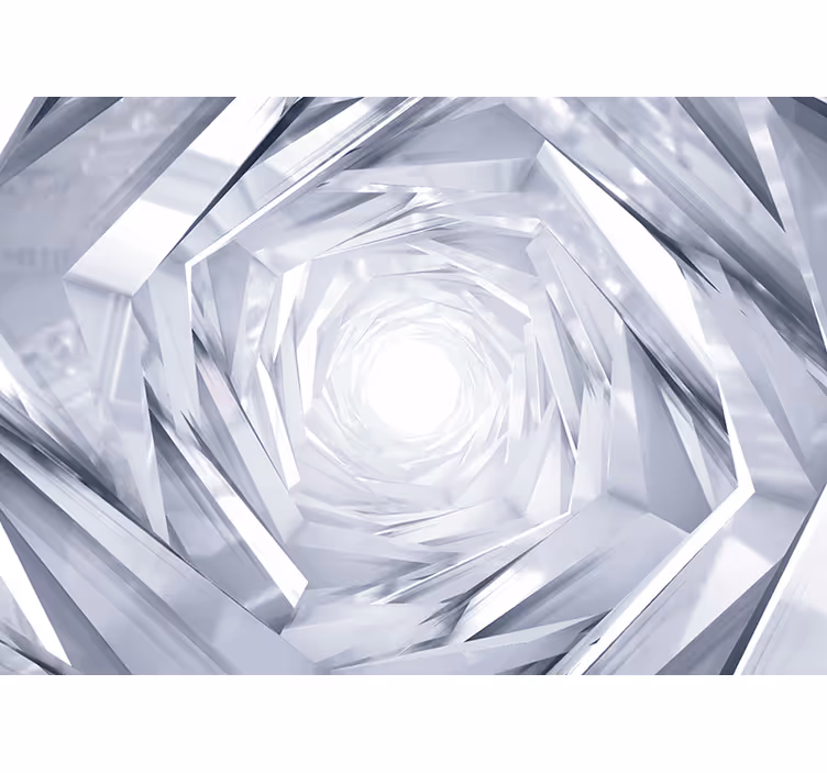 White window blind with abstract geometric design - TenStickers