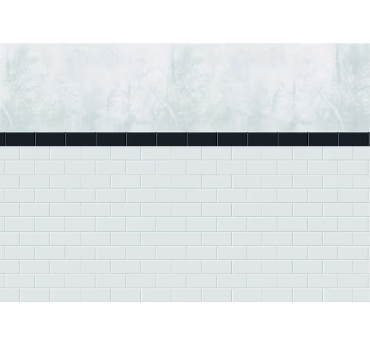 White window blind in white tiles design - TenStickers
