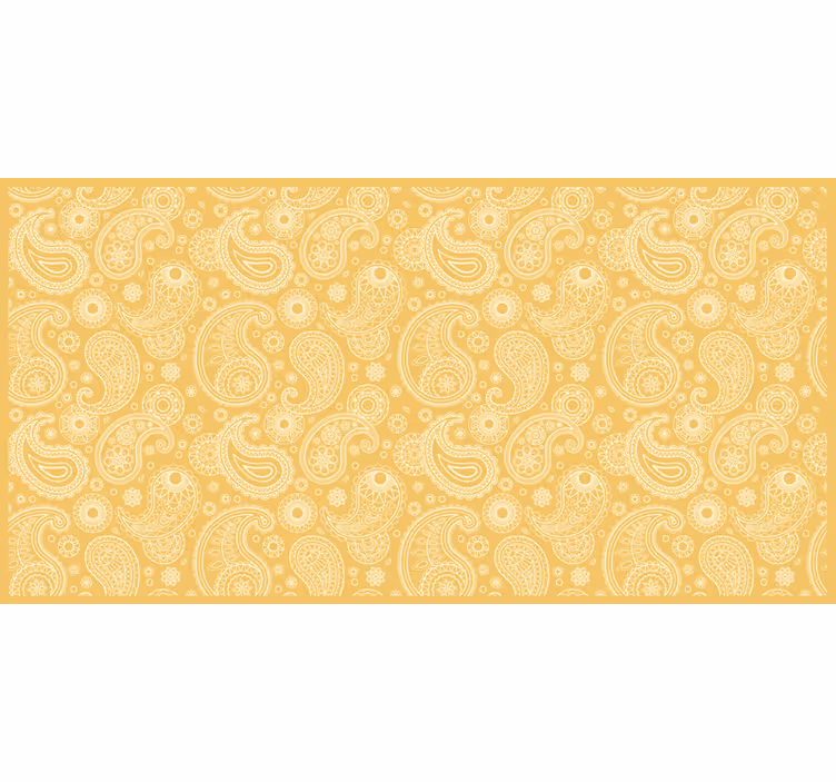 Blind yellow arabic paisley print design - TenStickers
