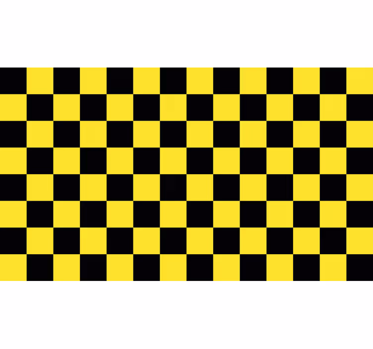 Blind yellow yellow and black chessboard - TenStickers