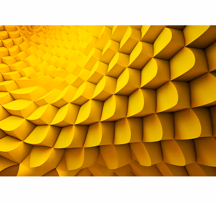 Blind yellow futuristic shapes - TenStickers