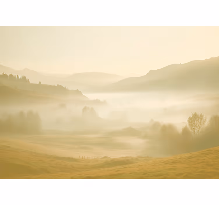 Blind beige with beige and misty views - TenStickers