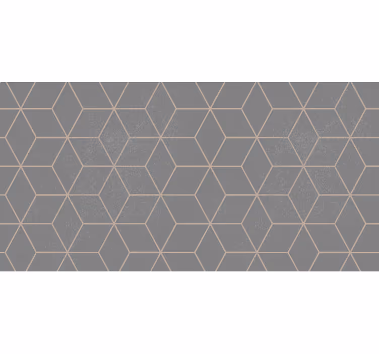 Blind grey geometric hexagon pattern - TenStickers