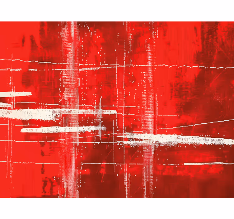 Red blind with contemporary lines pattern - TenStickers