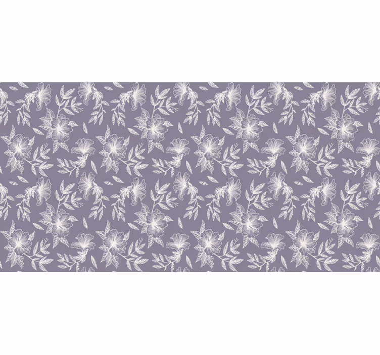 Blind purple lilac floral design curtain - TenStickers