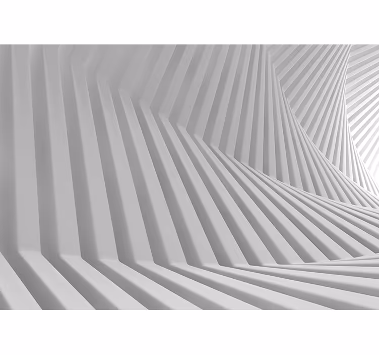 Living room blind abstract geometric waves design - TenStickers