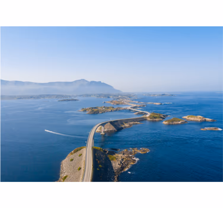 Living room blind atlantic road style - TenStickers