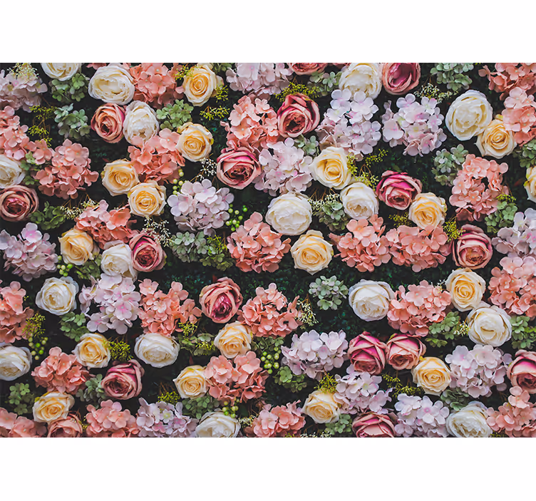 Living room blind in vintage floral design - TenStickers
