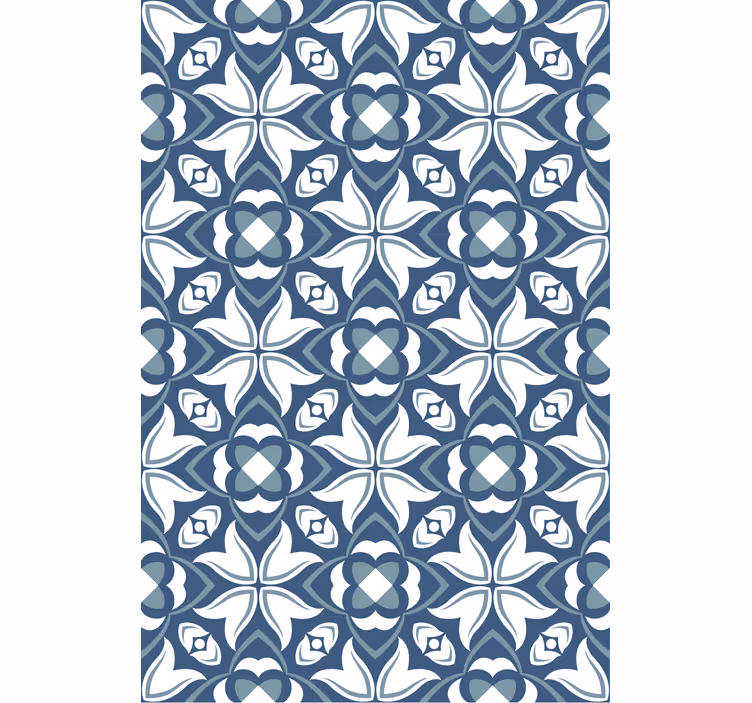 Blind blue elegant floral designs - TenStickers