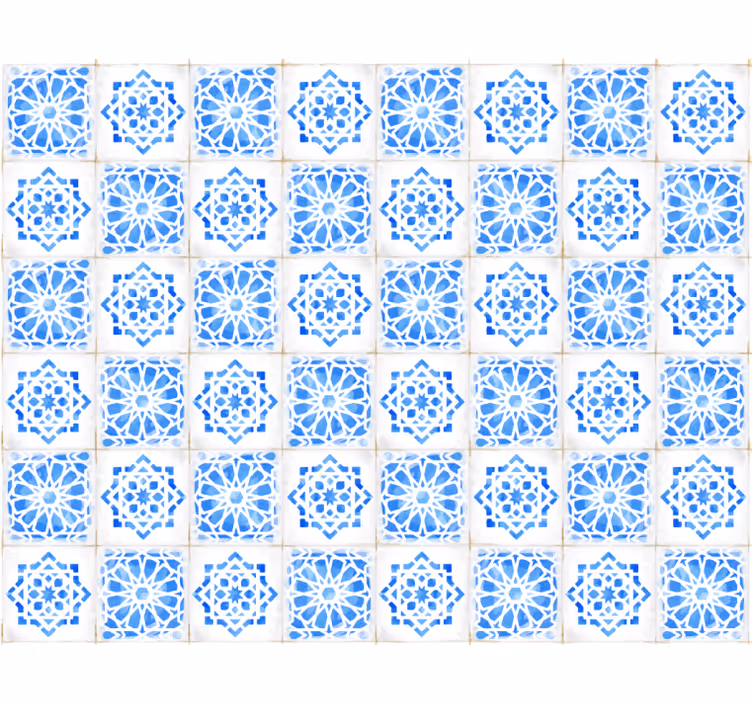 Blind blue detailed blue patterns - TenStickers
