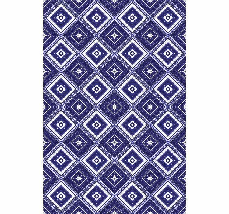Blind blue blue diamond pattern - TenStickers