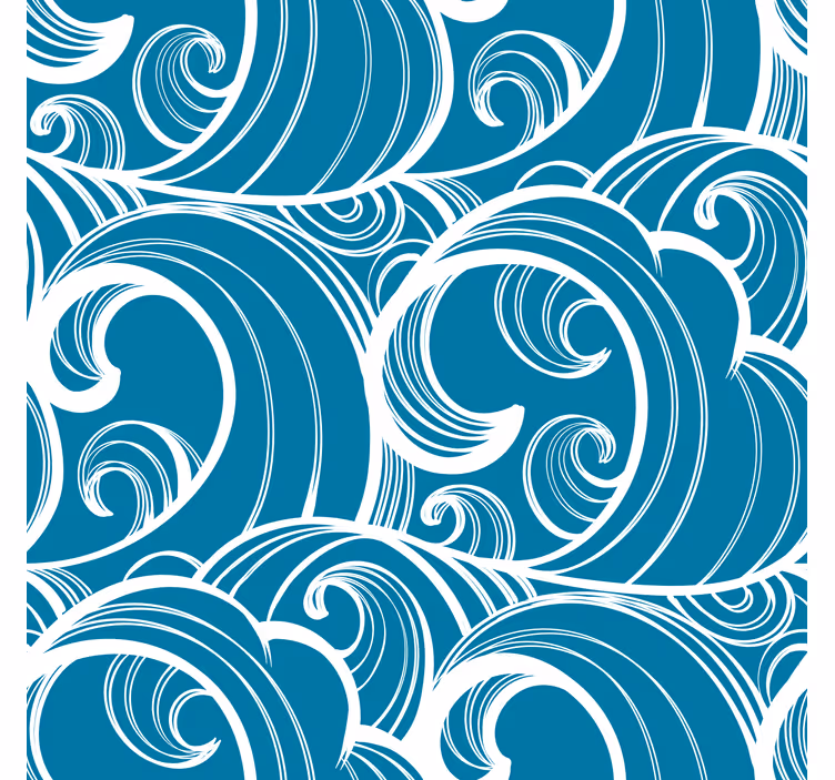 Blind blue wavy blue design - TenStickers