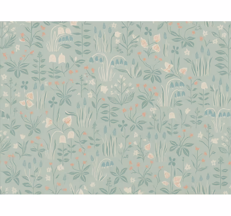 Blind blue scandinavian blossom - TenStickers