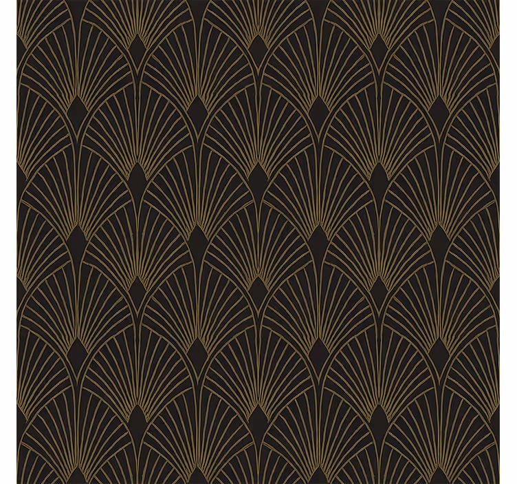 Modern blind gilded art deco fan - TenStickers