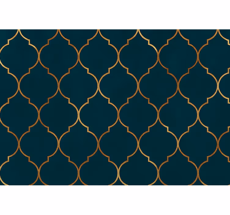 Modern blind in golden moroccan design - TenStickers