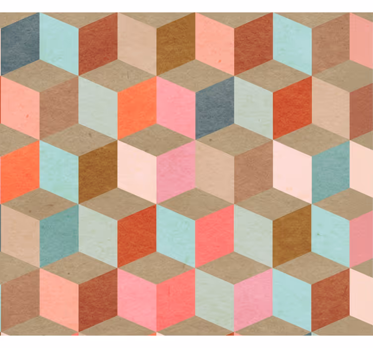 Modern blind pastel geometric kraft design - TenStickers