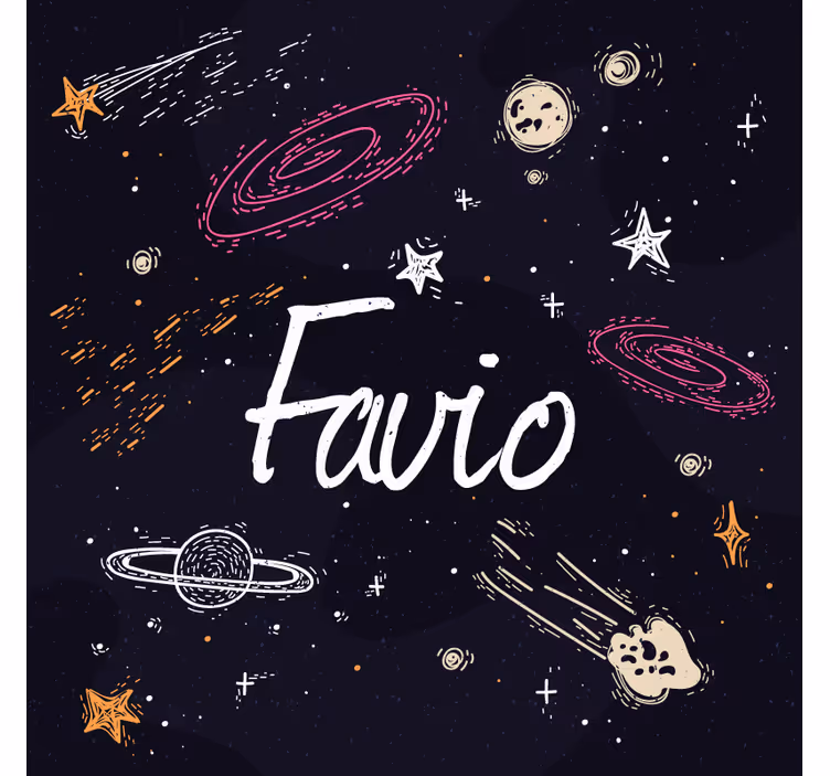 Blind blue galaxy with custom name - TenStickers