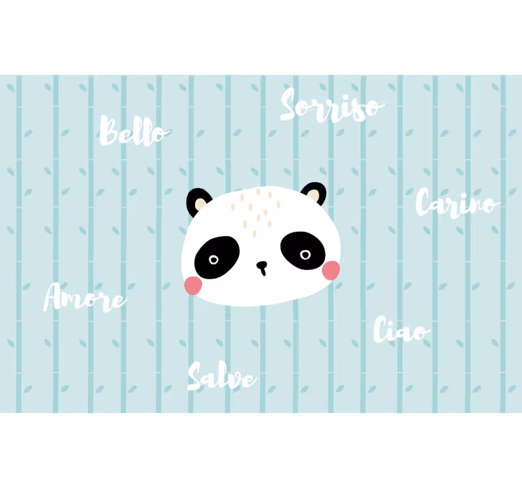 Blind blue panda in the clouds - TenStickers