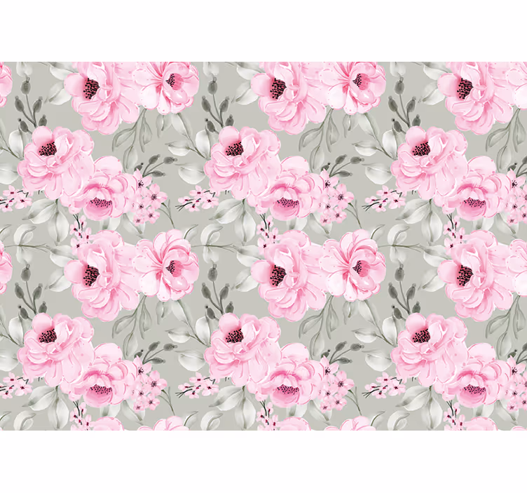 Living room blind in pastel peony colors - TenStickers