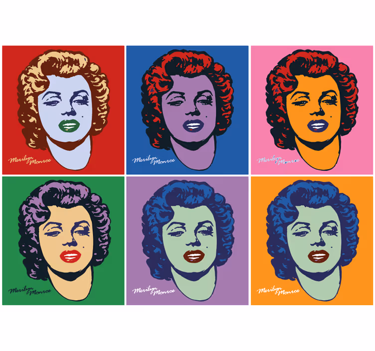 Living room blind pop art marilyn monroe - TenStickers