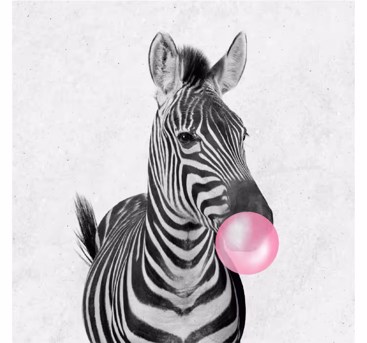 Living room blind in zebra bubble gum design - TenStickers